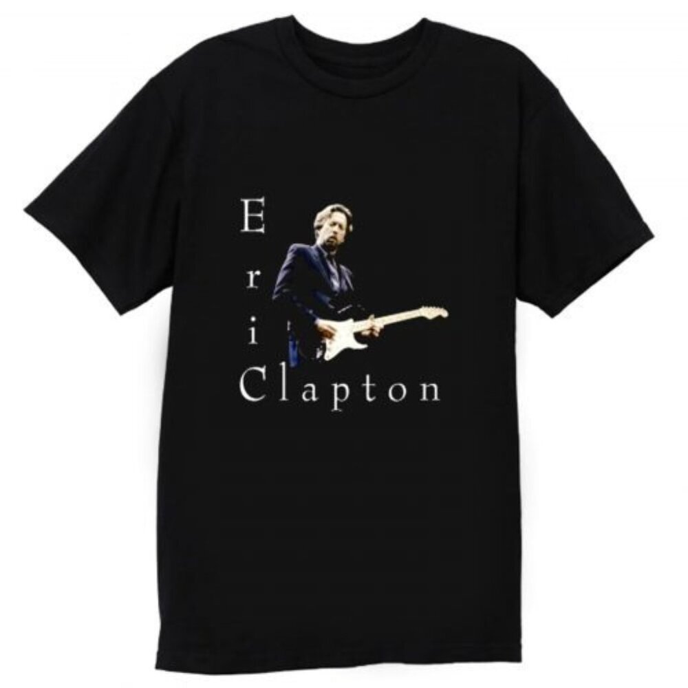Eric Clapton Play Guitar Graphic T-Shirt Rock Music Fan Merch Casual Gift Tee 91
